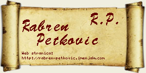 Rabren Petković vizit kartica